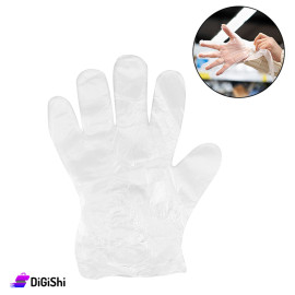 Golden Plastic Gloves - Transparent