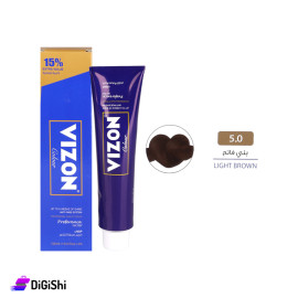 صبغة شعر Vizon Colour - 5.0 بني فاتح