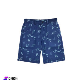 شورت ولادي محير مطبع DIADORA - بترولي