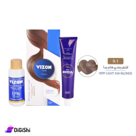 صبغة شعر Vizon Plus Colour - 9.1 أشقر رمادي فاتح جداً
