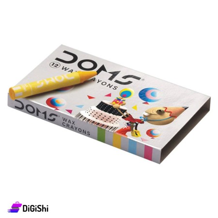 أقلام تلوين شمع قصيرة DOMS Wax Crayons