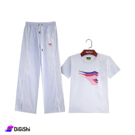 طقم نسائي صيفي كنزة وبنطال DIADORA