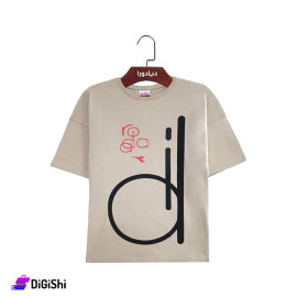 DIADORA Logo Women's T-Shirt Half Sleeve Cotton - Beige