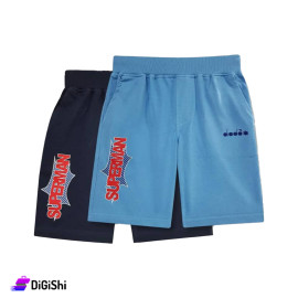 DIADORA Boys Cotton Shorts with Superman Print