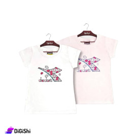 DIADORA Girls Cotton T-Shirts with Print