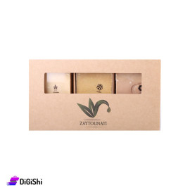 Zaytounti Set of Olive Oil Soap with Extracts of Lavender and Jasmine and Linden