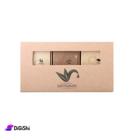 Zaytounti Set of Olive Oil Soap with Extracts of Rosemary Turmeric and Musk