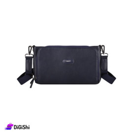 TOMMY Men's Three Layers Genuine Leather Hand Bag - Navy