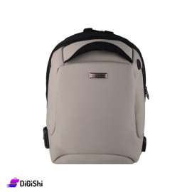 Bekbags Leather Laptop Backpack and Shoulder Bag Beige