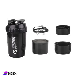 Protein Shaker Bottle Plastic 500ml Black