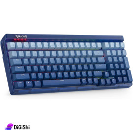 كيبورد Redragon موديل K656 PRO للألعاب لاسلكي بثلاثة أوضاع لون أزرق متدرج