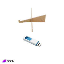 MIP 128GB  Flash Drive with Wooden Laptop Stand