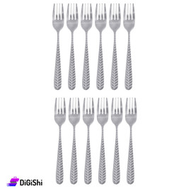 Stainless Steel Forks Set Scales Pattern