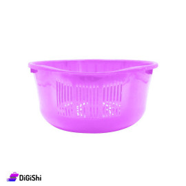 Shahd Plast Oval Plastic Rice Strainer - Fuchsia