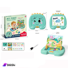 Educational Magnetic Drawing Board for Kids Dinosaur Drawing 3 in 1