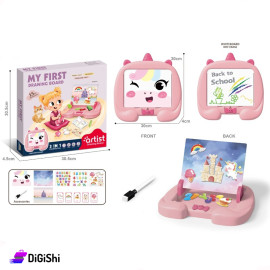 Educational Magnetic Drawing Board for Kids Unicorn Drawing 3 in 1