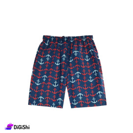 DIADORA Boys Polyester Short with Anchor Prints
