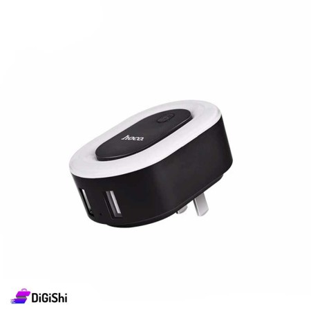 hoco C21 Night Light With Two Ports Charger