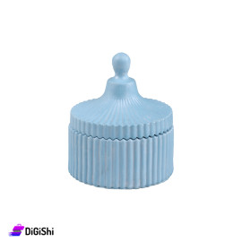 Box with Lid Gypsum Blue Color