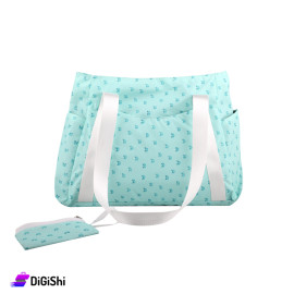 Women's Shoulder Bag With Wallet And External And Internal Pockets Light Green Color