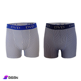 DVD Men's Cotton Striped Boxer with Elastic on Waist Size XXL