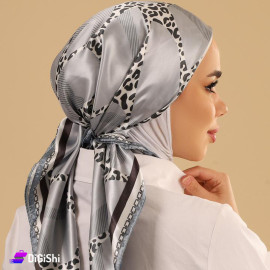 ALTUKA Veil Satin Leopard Print Color Gray