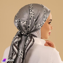 ALTUKA Veil Satin Leopard Print Color Dark Gray