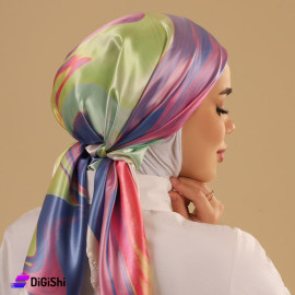 حجاب ساتان ماركة التقى ماركة التقى نقشة ملونة