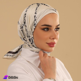 حجاب ساتان ماركة التقى نقشة جلد فهد سكري
