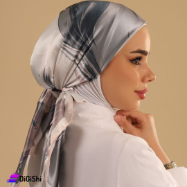 ALTUKA Veil Satin Gray and OffWhite
