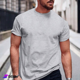 Men's Cotton Wide Design T-Shirt Gray