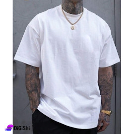 Men's Cotton Wide Design T-Shirt White