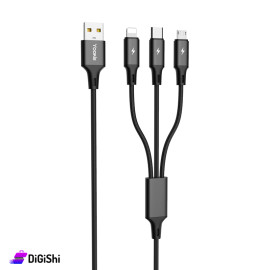 Yookie EC06 3-in-1 Cable Black