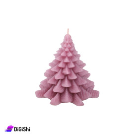 Hand Made Cypress Tree Scented Candle Mauve Color