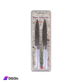 WAN YUAN HU Pair of Paring Knives Blue