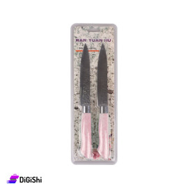 WAN YUAN HU Pair Of Paring Knives Pink