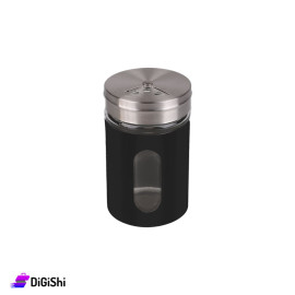 Black Aluminum Coated Glass Salt Shaker