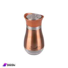 Bronze Aluminum Coated Glass Salt Shaker With Top