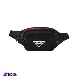Men's Waist and Shoulder bag with White PRADA Logo