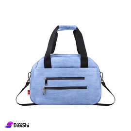 Sports Shoulder and Handbag Two Main Layers Light Blue Color