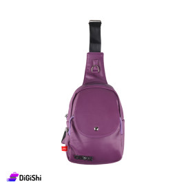 Women's Hand and Shoulder bag With Cover and GUCCI Logo Purple Color