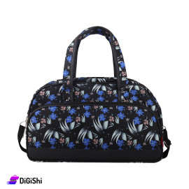 Shoulder and Handbag Big Size Black Color with Flowers