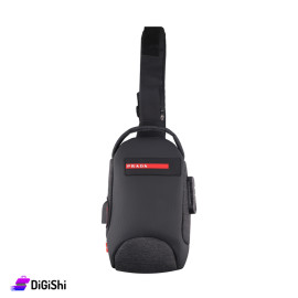 Men's Hand and Shoulder's Bag with Lock and Secret Pocket PRADA Logo Black color