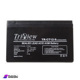 Battery 9Ah Capacity and Voltage of 12 TRIVIEW Brand