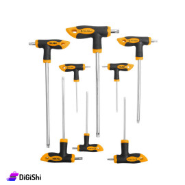طقم مفتاح مسدس T مكون من 8 قطع ماركة TOLSEN