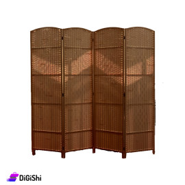 Woven Wood Paravan Brown