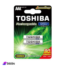 بطاريات Toshiba قابلة لإعادة الشحن مقاس AAA سعة 950ميللي أمبير