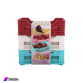 SUPER STAR Set of Small Plastic Baskets 3Pieces Different Colors