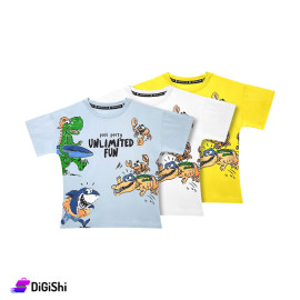 Children's T-shirt Made of 100% Cotton Childish drawing STARTER Brand