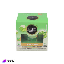 كريم السيراميد للوجه ROOTS PURITY بالألوفيرا والهيالورنيك أسيد مع عامل حماية 30